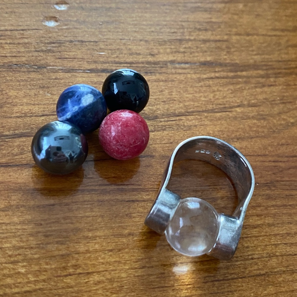 Silpada Interchangeable Stone Ring Set - image 1